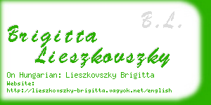 brigitta lieszkovszky business card